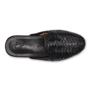 OluKai Mi’i Black Woven Mules